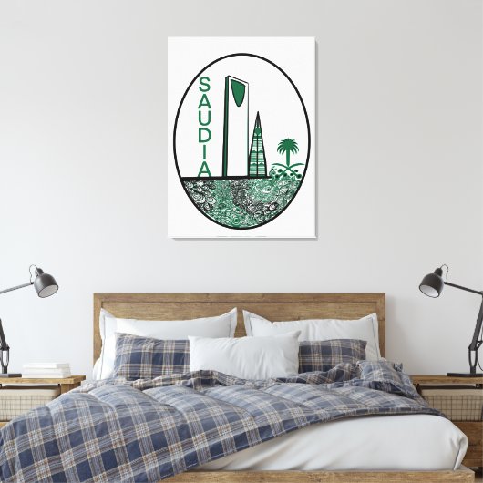 spirit of saudia Arabia Canvas Afdruk (Insitu (Slaapkamer))