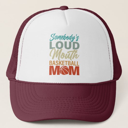 Spirit of Somebody's Loud Mond Basketbal Mama Trucker Pet (Voorkant)