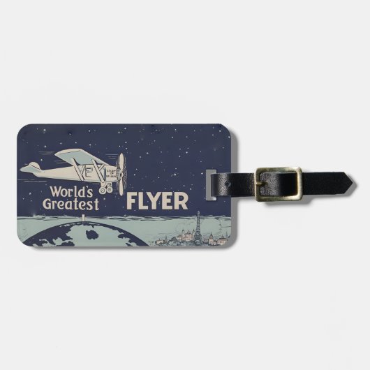 Spirit of St Louis Flyer met QR-code Bagagelabel (Voorkant horizontaal)