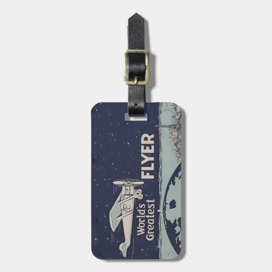 Spirit of St Louis Flyer met QR-code Bagagelabel (Voorkant verticaal)