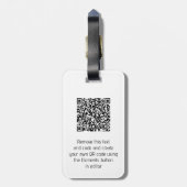 Spirit of St Louis Flyer met QR-code Bagagelabel (Achterkant verticaal)