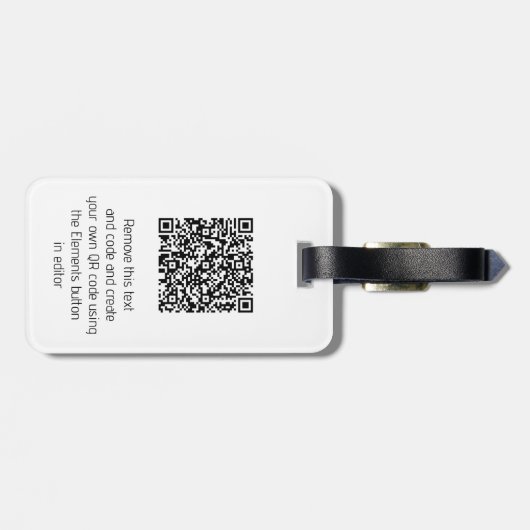 Spirit of St Louis Flyer met QR-code Bagagelabel (Achterkant horizontaal)