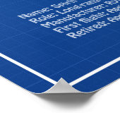 Spirit of St. Louis - Vliegtuig Blauwdruk Plannen  Poster (Hoek)