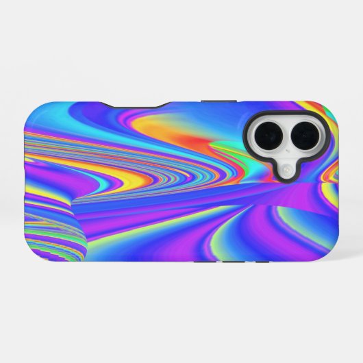 Spirit of Summer Breeze , Abstracte 3D Rainbowart iPhone 16 Hoesje (Achterkant horizontaal)