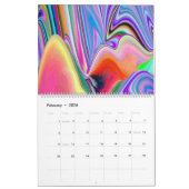 Spirit of Summer Breeze Abstracte 3D Rainbowart Kalender (Feb 2026)