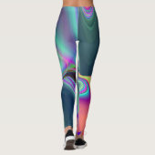 Spirit of Summer Breeze , Abstracte 3D Rainbowart Leggings (Achterkant)