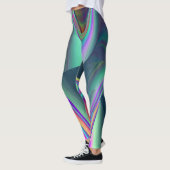 Spirit of Summer Breeze , Abstracte 3D Rainbowart Leggings (Links)