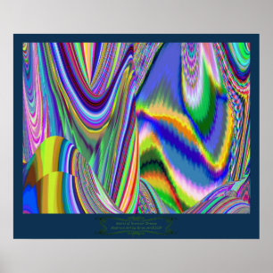 Spirit of Summer Breeze Abstracte 3D Rainbowart Poster