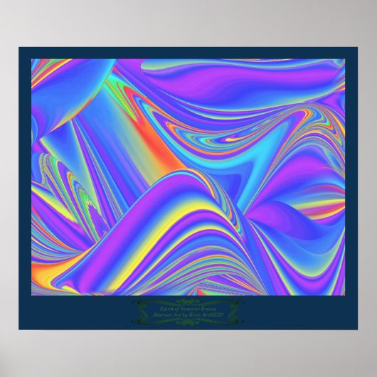 Spirit of Summer Breeze Abstracte 3D Rainbowart Poster (Voorkant)