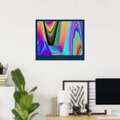 Spirit of Summer Breeze Abstracte 3D Rainbowart Poster (Thuiskantoor)