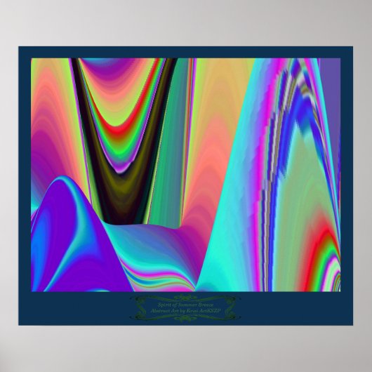 Spirit of Summer Breeze Abstracte 3D Rainbowart Poster (Voorkant)