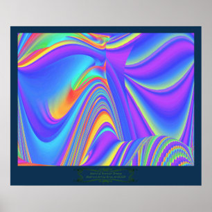 Spirit of Summer Breeze Abstracte 3D Rainbowart Poster