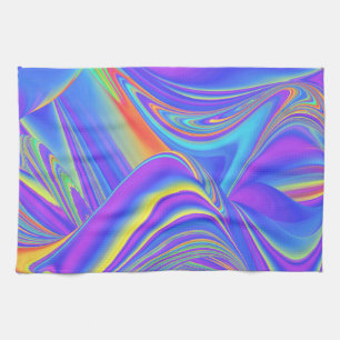 Spirit of Summer Breeze , Abstracte 3D Rainbowart Theedoek