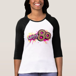 "Spirit of the 80" dames multi-roze logo t-shirt