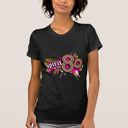 Spirit of the 80's graphic dames roze t-shirt (Voorkant)