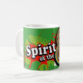 Spirit of the 80's groene logo retro mok (Voorkant links)