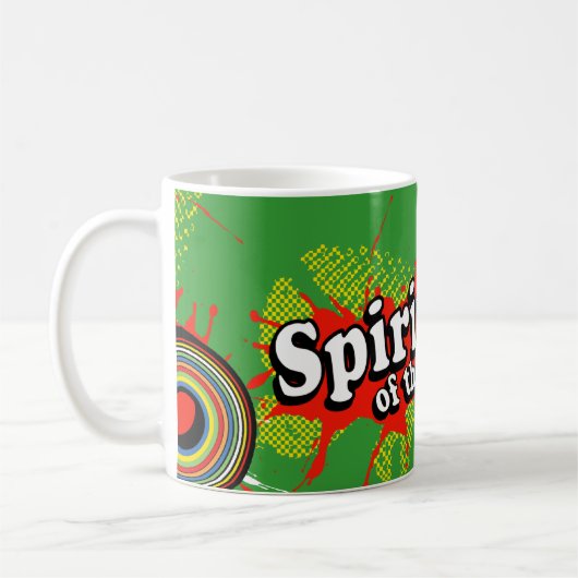 Spirit of the 80's groene logo retro mok (Links)
