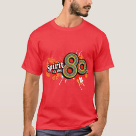 "Spirit of the 80's" mannen meerkleurige logo rood T-shirt