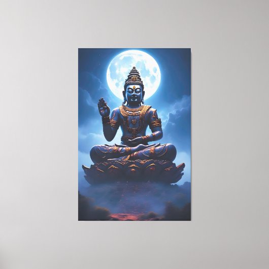 Spirit of the Moon over Nusantara Canvas Afdruk (Voorkant)