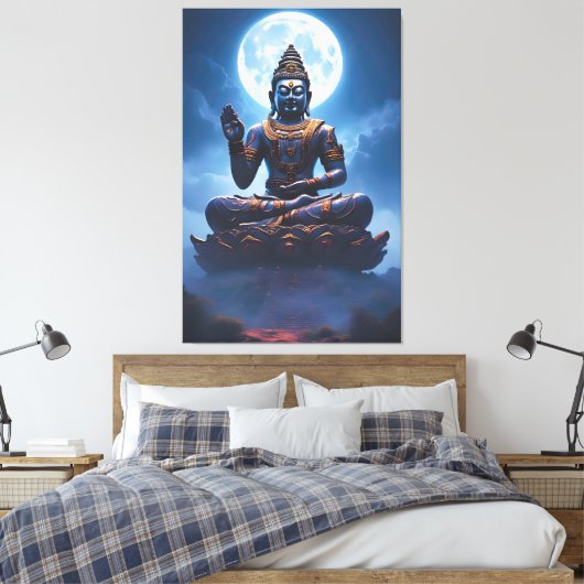 Spirit of the Moon over Nusantara Canvas Afdruk (Insitu (Slaapkamer))