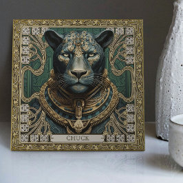 Spirit of the Panther Gepersonaliseerde Tribal Tegeltje