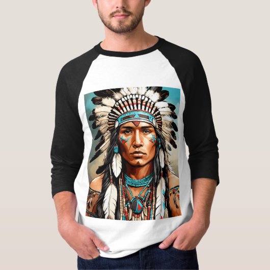 Spirit of the Plains: Indiaanse indianen T-shirt (Voorkant)