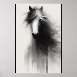 Spirit of the Smoky Stallion Abstract Poster