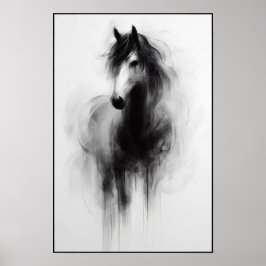Spirit of the Smoky Stallion Abstract Poster