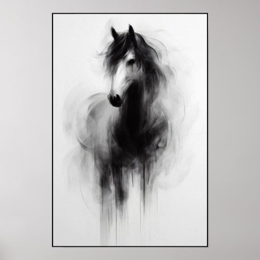 Spirit of the Smoky Stallion Abstract Poster (Voorkant)