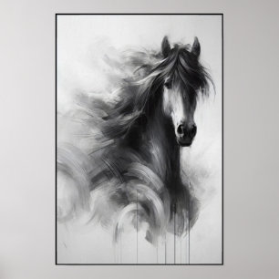Spirit of the Smoky Stallion Abstract Poster