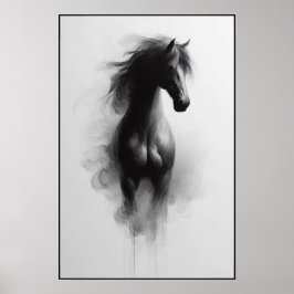 Spirit of the Smoky Stallion Abstract Poster