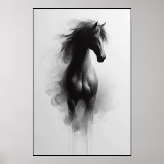 Spirit of the Smoky Stallion Abstract Poster (Voorkant)