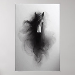 Spirit of the Smoky Stallion Abstract Poster
