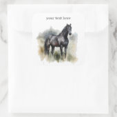 Spirit of the Wild Hengst, op maat Vierkante Sticker (Tas)