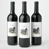 Spirit of the Wild Hengst, op maat Wijn Etiket (Flessen)