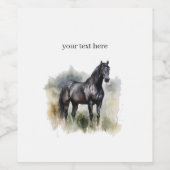 Spirit of the Wild Hengst, op maat Wijn Etiket (Enkel label)