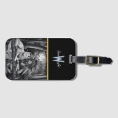 Spirit of the Wild: Indiase vrouw en wolf Bagagelabel (Voorkant (horizontaal))