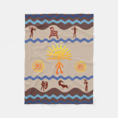 Spirit Path Rock Art Style Fleece Blanket (Voorkant)