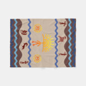 Spirit Path Rock Art Style Fleece Blanket Deken (Voorkant (Horizontaal))