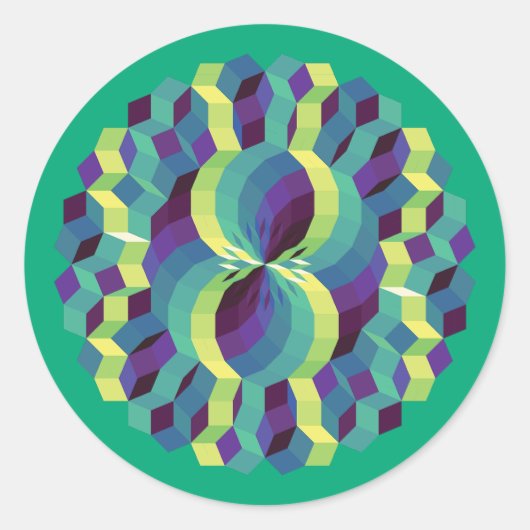 Spirit Pattern 888 Ronde Sticker (Voorkant)