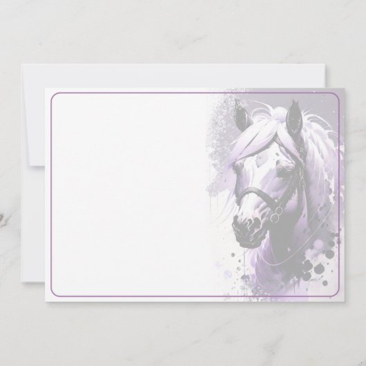 Spirit Pony 29 Verjaardagsuitnodiging Kaart (Achterkant)