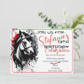 Spirit Pony 36 Verjaardagsuitnodiging Kaart (Staand voorkant)