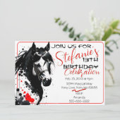 Spirit Pony 37 Verjaardagsuitnodiging Kaart (Staand voorkant)