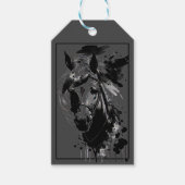Spirit Pony 3 Zwart Cadeaulabel (Voorkant)