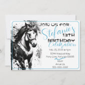 Spirit Pony 9 Verjaardagsuitnodiging Kaart (Voorkant)
