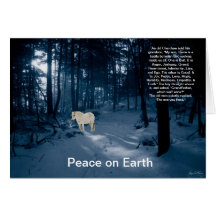 Spirit Pony in een Blue Wood Peace Kaart