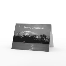 Spirit Pony onder Gibbous Moon Kerst Kaart