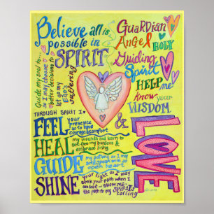 Spirit Prayer Inspirerend Angel Poster Art Print