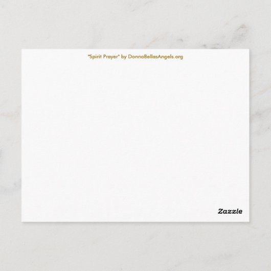 Spirit Prayer Inspirerend Guidance Art Briefkaarte Briefkaart (Achterkant)