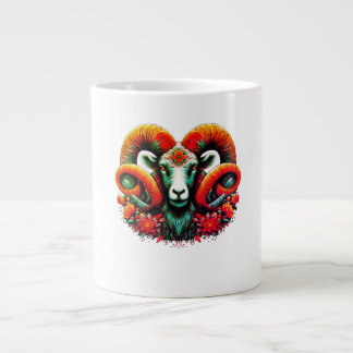 Spirit Ram – Bloemenhoorns & Aarde Wijsheid Grote Koffiekop